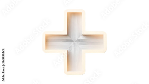 A minimalist design of a plus sign.