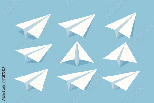paperplane flat illustration bundle collection