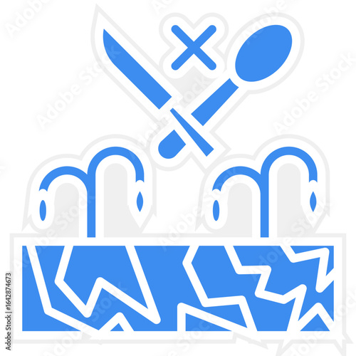 Food Scarcity icon style