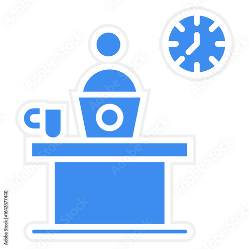Workaholism Vector Icon Style
