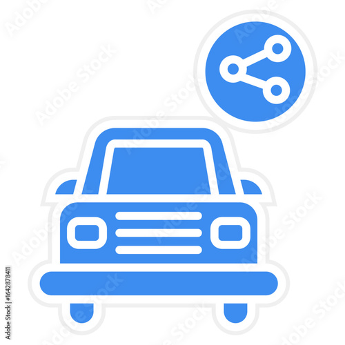 Car Sharing Vector Icon Style