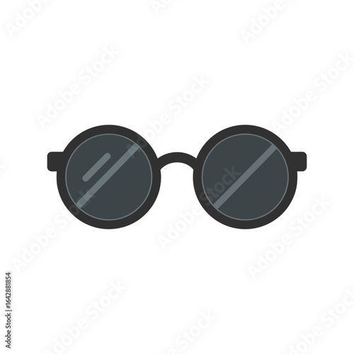 Round sunglasses vector illustration retro eyewear fashion accessory summer style isolated eps graphic