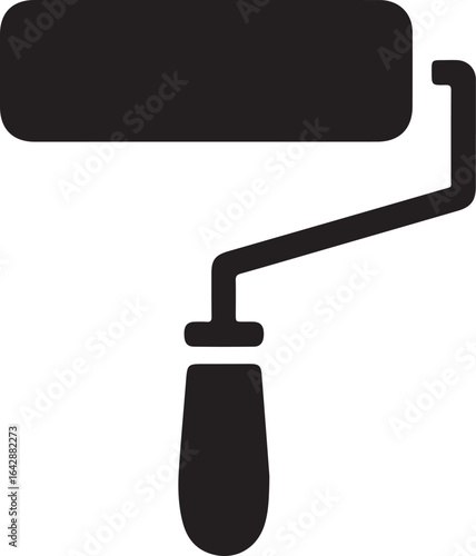 Simple Paint Roller Glyph for DIY and Home Improvement Projects.
