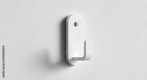 Single white wall hook
