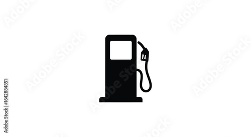 Simple Black Silhouette of a Gas Pump