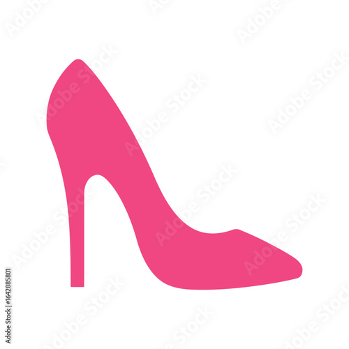 Pink high heel shoe vector illustration fashion footwear elegant stiletto women s shoe stylish pump isolated graphic