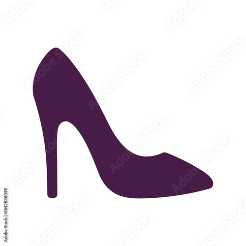 Purple high heel shoe vector illustration elegant stiletto fashion footwear women s pump isolated eps graphic
