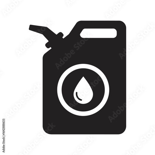 Gasoline canister vector icon fuel container petrol jerrycan liquid transport energy storage isolated graphic