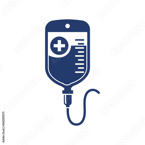 Medical iv bag vector illustration infusion therapy saline drip healthcare fluid patient treatment hospital equipment clinical icon isolated eps graphic