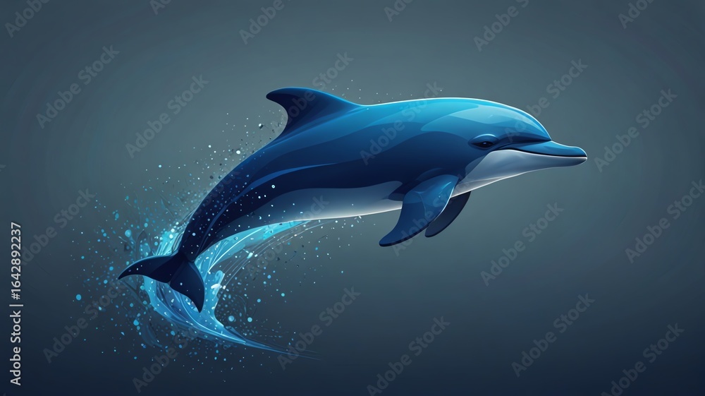Fototapeta premium dolphin jumping out of water