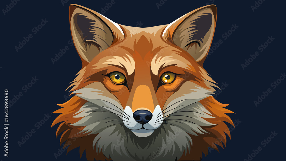 Obraz premium Close up portrait of a fierce red fox