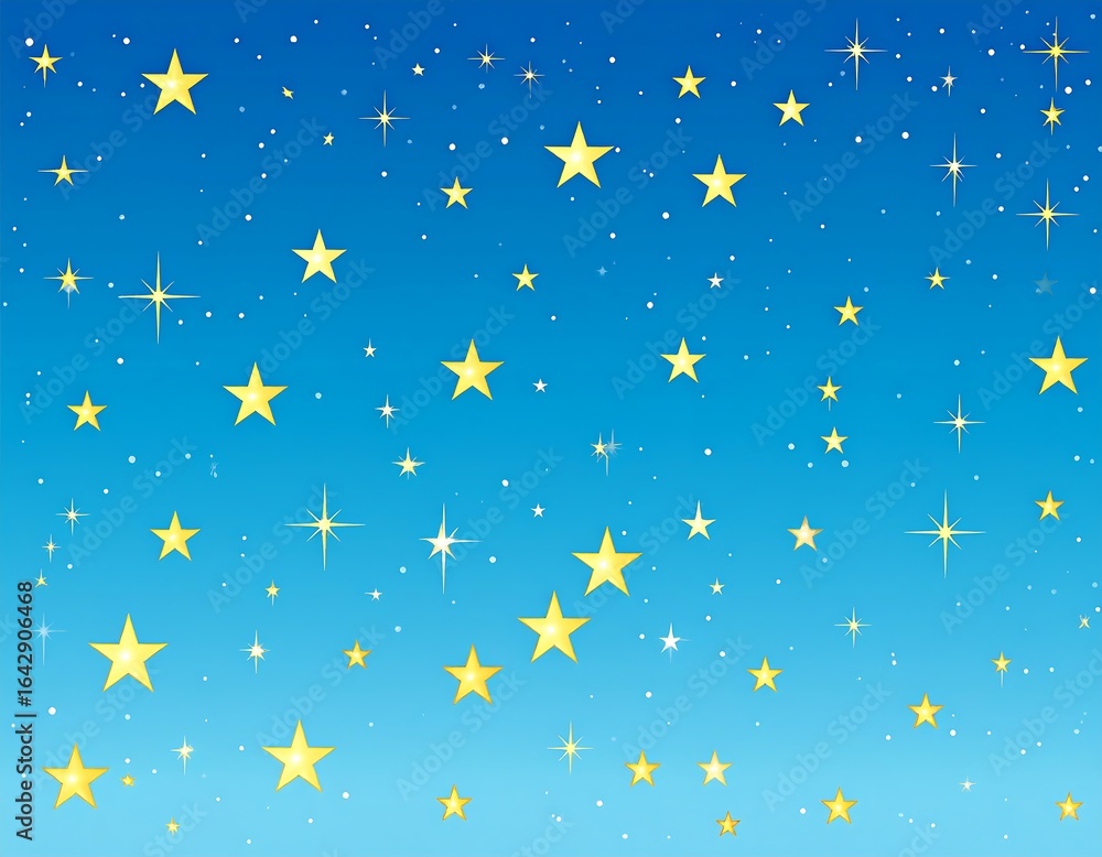 A celestial design featuring scattered stars against a gradient blue backdrop. A celestial design featuring scattered stars against a gradient blue backdrop.