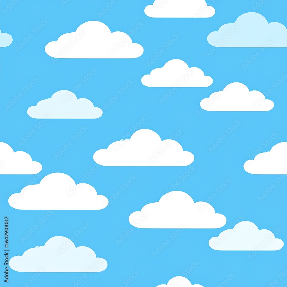Simple pattern of clouds against a light blue sky. Simple pattern of clouds against a light blue sky.