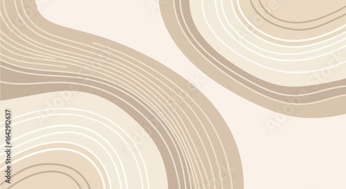 Contemporary minimalist abstract background with flowing organic lines and soft neutral tones.