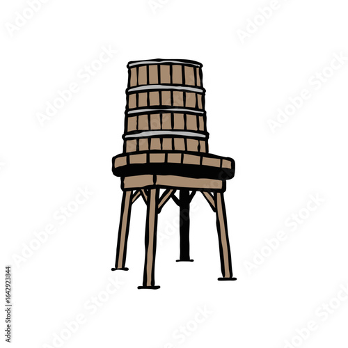 Beer barrel from wood illustration vector 