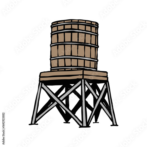 Beer barrel from wood illustration vector 