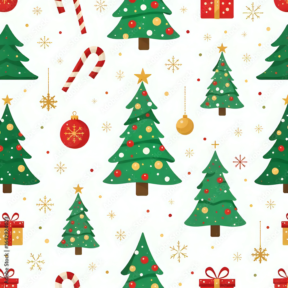 Obraz premium set of christmas trees