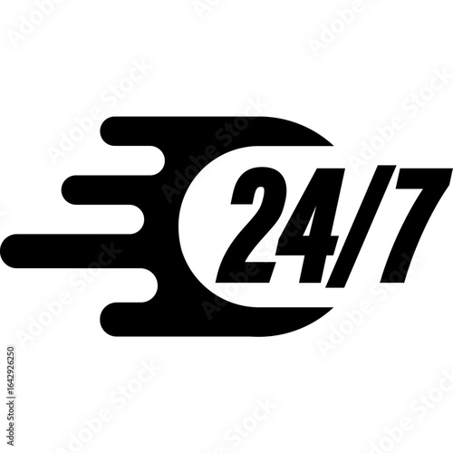 24/7 Service Availability Icon