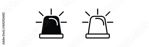 emergency siren light for police or ambulance alarm representing a flashing alert signal and safety warning flasher eps 10