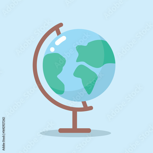 simple colorful globe icon illustration