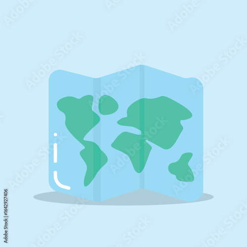 simple colorful maps icon illustration