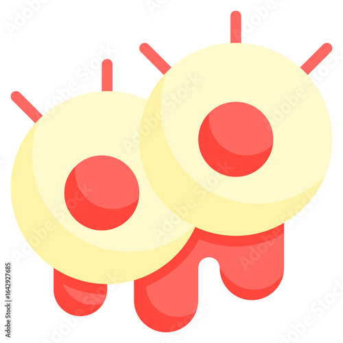 eyeball icon with flat style. Suitable for website design, logo, app and UI. Based on the size of the icon in general, so it can be reduced.