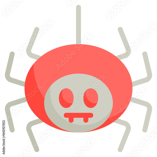 spider icon with flat style. Suitable for website design, logo, app and UI. Based on the size of the icon in general, so it can be reduced.