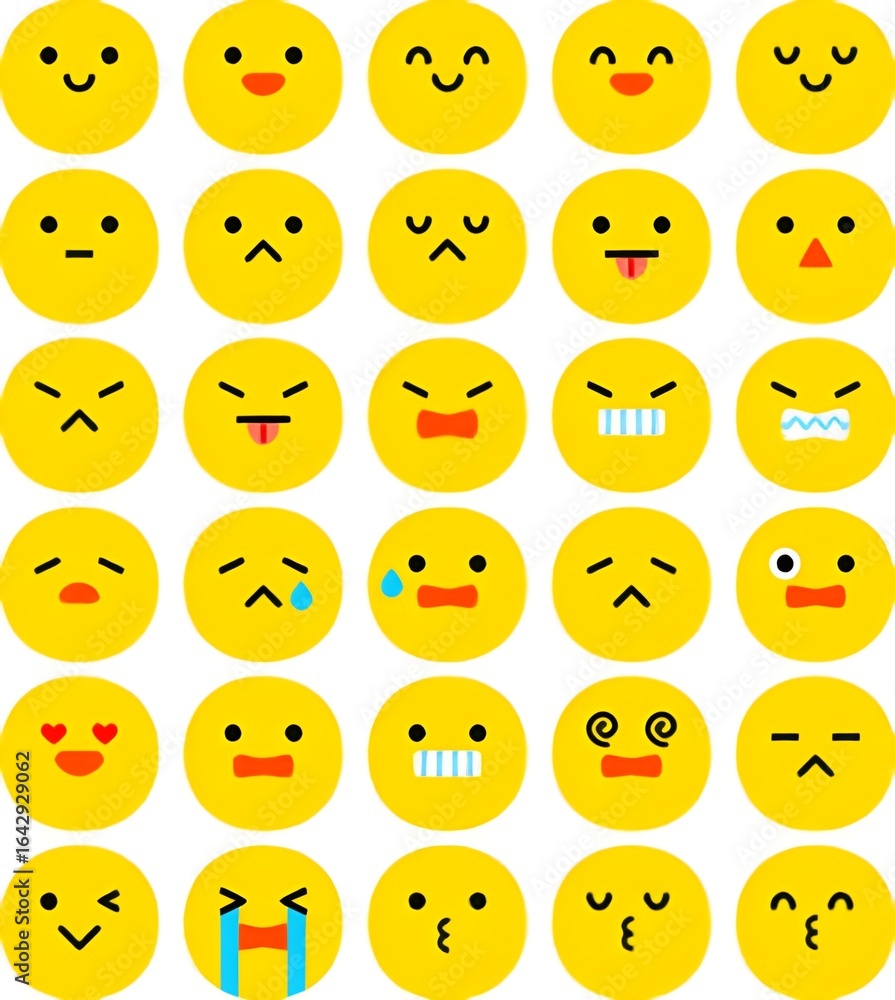 Fototapeta premium set of smileys