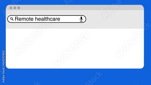 Searching for Remote healthcare on the Internet, animated search results