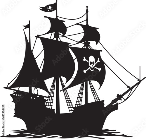 Pirate Ship Silhouette Bundle