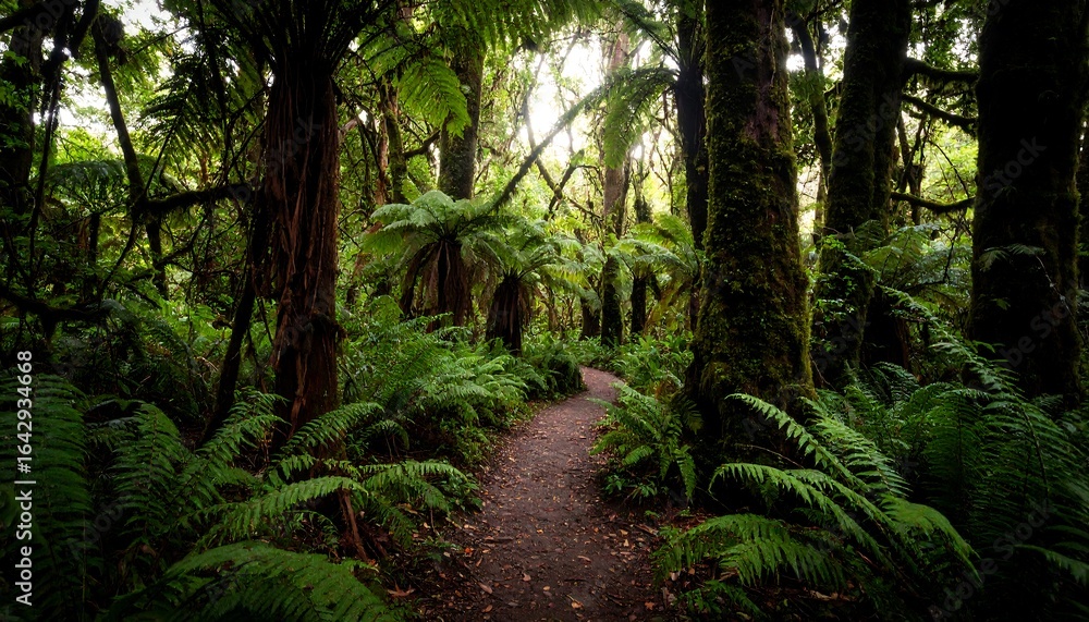 Obraz premium Lush rainforest path (2)