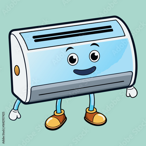 Air conditioner cartoon character appliance climate control
