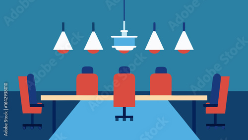 Corporate Boardroom with Multi Tiered Chandeliers