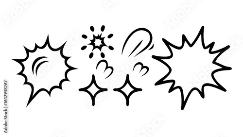 Comic book explosion sound effects vector