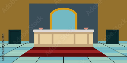 Luxury Reception with Stone Mosaic Floor