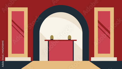Luxury Reception with Marble Archway Entrance