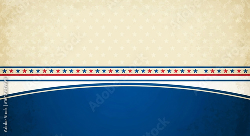 A classic patriotic background with a vintage feel featuring red white and blue elements with stars perfect for American holidays and national event invitations