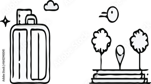 travel icon vector art
