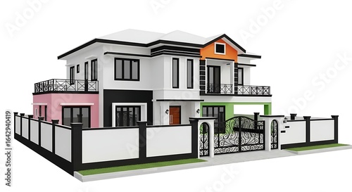 Modern house design architecture residential building exterior home real estate property luxury villa design