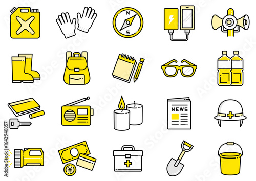 災害・防災アイコン09　Disaster Prevention icons