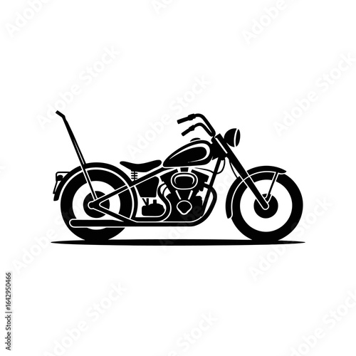 Vector Illustration for Automotive Enthusiasts, Stylist Motorbike Silhouette.