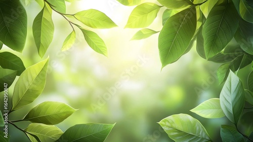 Green Leafs. Vector illustration and Background.