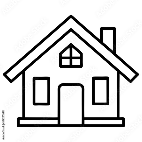 Home Loan Icon Line Art