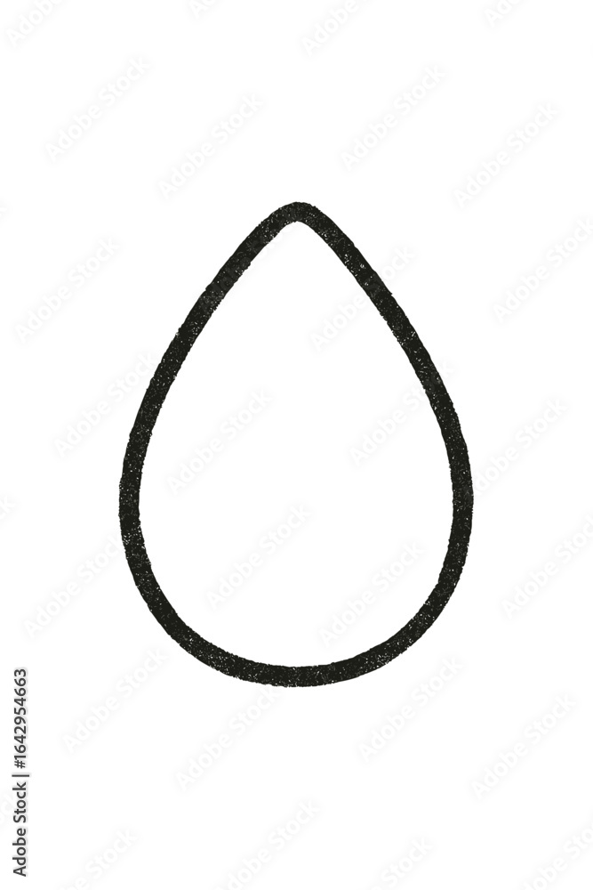 Black teardrop-shaped hair tie, transparent background Black teardrop-shaped hair tie, transparent background