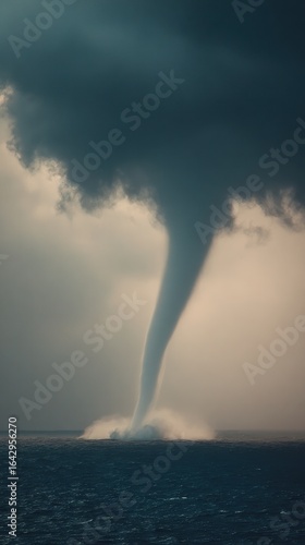 Wallpaper Mural Waterspout Twisting Over Ocean As Stormy Skies Approach. Weather awareness/alerts Torontodigital.ca