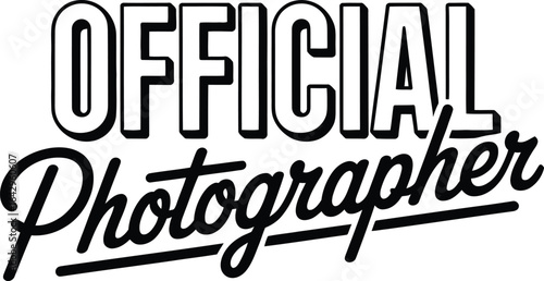 Official photographer bold script black