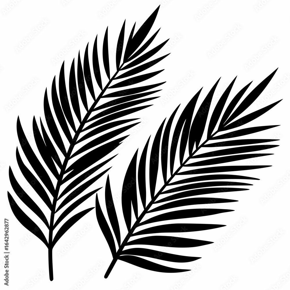 Obraz premium vector black silhouette of a leaf