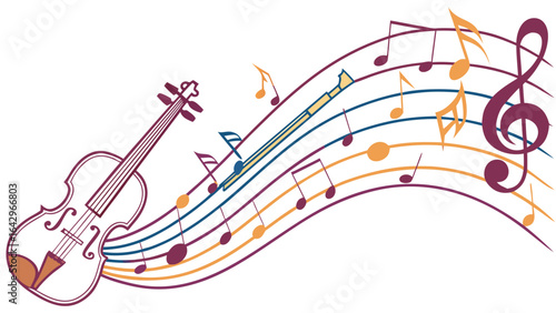 Musical Notes and Instruments in Harmony