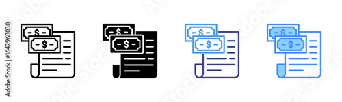 Fee icon set multiple style collection