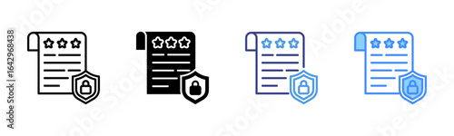 Regulatory icon set multiple style collection